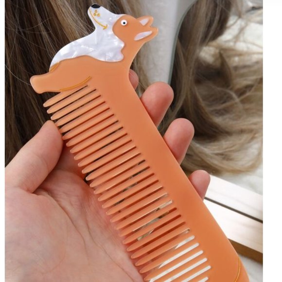 ❤️❤️FREE Dog Corgi Puppy Hipster Hip Chic Girly Modern Vaca Gift Art Hip Comb - Picture 1 of 5